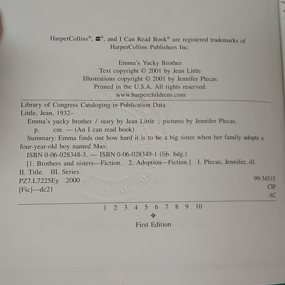 👩Emma's Yucky Brother Level Reader Children Picture Book Daycare Preschool Home - Picture 5 of 7